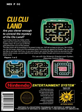 Clu Clu Land (World) (GameCube Edition) box cover back